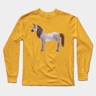 Gray Dapple Unicorn Long Sleeve T-Shirt